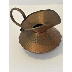Vintage Gregorian Hammered Solid Copper Squat Pitcher Sticker